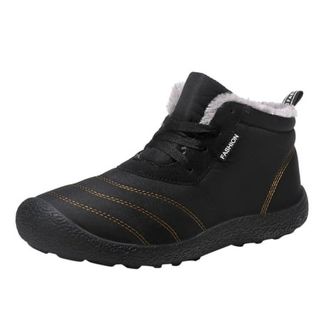 Black Boots for Women Fashion Winter Men Snow Boots Flat Soft Bottom Non Slip Waterproof Plush Warm Middle Top Comfortable Lace Up Snow Boots for Men cloth Black
Black Boots for Women Fashion Winter Men Snow Boots Flat Soft Bottom Non Slip Waterproof Plush Warm Middle Top Comfortable Lace Up Snow Boots for Men cloth Black