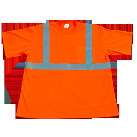High Visibility T-Shirt with Pocket - Occunomix Class 2 Moisture Wicking Birdseye, Large