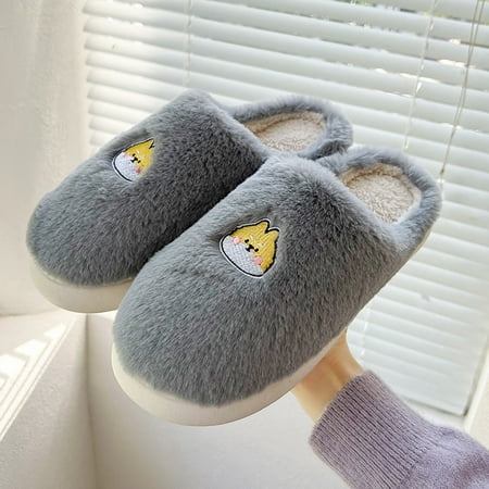 2022 Men s New Hairstyle Outer Wear Autumn And Winter Indoor Non Slip Thick Bottom Cute Cartoon Pattern Cotton Slippers Gray 9.5
2022 Men s New Hairstyle Outer Wear Autumn And Winter Indoor Non Slip Thick Bottom Cute Cartoon Pattern Cotton Slippers Gray 9.5