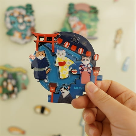 Fridge Magnet Original Cute Cat Illustration Three-dimensional Wooden Soft Magnetic Refrigerator Magnet Powerful Functions
Fridge Magnet Original Cute Cat Illustration Three-dimensional Wooden Soft Magnetic Refrigerator Magnet Powerful Functions