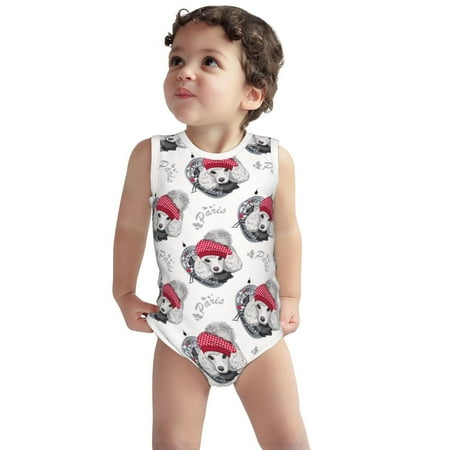 Vsdgher Cute Poodle Dog Print Baby Unisex Baby Cotton Sleeveless Bodysuits Soft and velvety comfortable and breathable
Vsdgher Cute Poodle Dog Print Baby Unisex Baby Cotton Sleeveless Bodysuits Soft and velvety comfortable and breathable