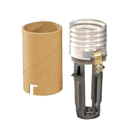 B&P Lamp® Med. Base Keyless Candle Socket with 1/8 F hickey 3 overall height
