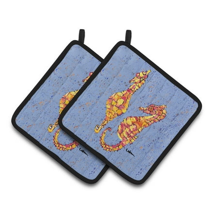 Carolines Treasures 8526PTHD Seahorses on Blue Pair of Pot Holders 7.5HX7.5W multicolor
Carolines Treasures 8526PTHD Seahorses on Blue Pair of Pot Holders 7.5HX7.5W multicolor