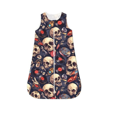 Fotbe Skull record rock Pattern Sleep Sack - Baby Wearable Blanket with Zipper Extra Soft Cotton Sleeveless Sleeping Bag for Infants-Large
Fotbe Skull record rock Pattern Sleep Sack - Baby Wearable Blanket with Zipper Extra Soft Cotton Sleeveless Sleeping Bag for Infants-Large