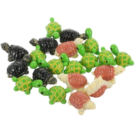20pcs Resin Miniature Turtle Adornment Gardening Landscaping Turtle Decor