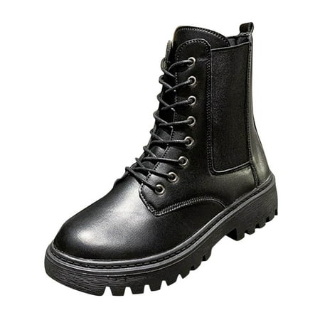 QYZEU Women Party Shoes Wide Boots for Women Flat Fashion Autumn And Winter Women S Boots Thick Sole Low Heel Non Slip Round Toe Lace Up Casual Style
QYZEU Women Party Shoes Wide Boots for Women Flat Fashion Autumn And Winter Women S Boots Thick Sole Low Heel Non Slip Round Toe Lace Up Casual Style