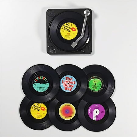 SHUNXIN Coasters for Drinks Retro Record Funny Absorbent Novelty 6 Pieces Vinyl Disk Coasters with Vinyl Record Player Holder Effective Protection of the Desktop to Prevent Damage
SHUNXIN Coasters for Drinks Retro Record Funny Absorbent Novelty 6 Pieces Vinyl Disk Coasters with Vinyl Record Player Holder Effective Protection of the Desktop to Prevent Damage