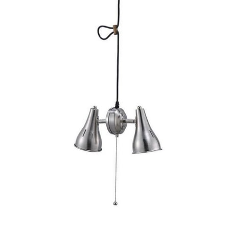 7 in. Dual Adjustable Metal Cone Pull String Pendant Ceiling Brush Silver Nickel
7 in. Dual Adjustable Metal Cone Pull String Pendant Ceiling Brush Silver Nickel