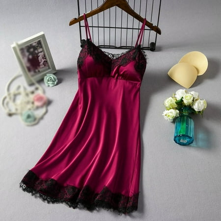 Deepwonder Women Lingerie Satin Lace Chemise Nightgown V Neck Nightwear Full Slips Sleepwear Mini Teddy
Deepwonder Women Lingerie Satin Lace Chemise Nightgown V Neck Nightwear Full Slips Sleepwear Mini Teddy