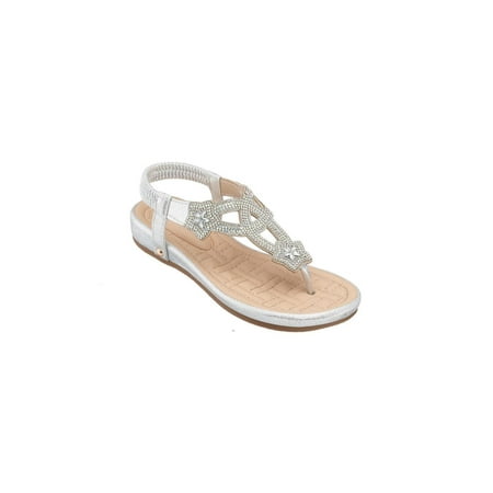 Gc Shoes Womens Eva Flat Sandal SILVER Size 6.5