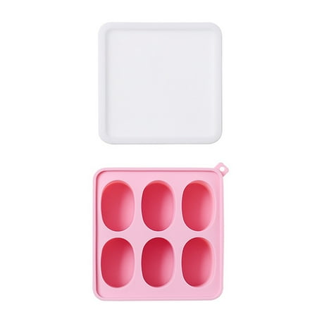 6 Cavity Oval Silicone Mold Ice Cube Tray with Lid for Soap Mousse Cake Mould 
6 Cavity Oval Silicone Mold Ice Cube Tray with Lid for Soap Mousse Cake Mould