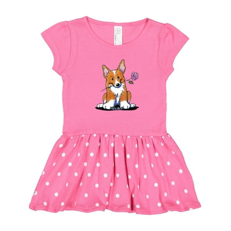Inktastic Flower Corgi Gift Toddler Girl Dress
