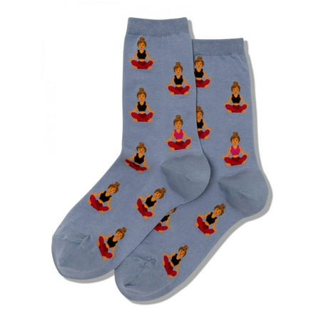 Hot Sox Women s Meditation Crew Socks Peri Medium
