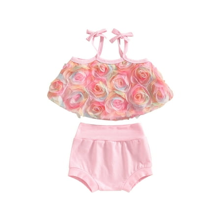 aturustex 2Pcs Baby Girls Summer Outfit Sets Sleeveless Floral Sling Vest + Solid Color Casual Shorts 0-18 Months
aturustex 2Pcs Baby Girls Summer Outfit Sets Sleeveless Floral Sling Vest + Solid Color Casual Shorts 0-18 Months