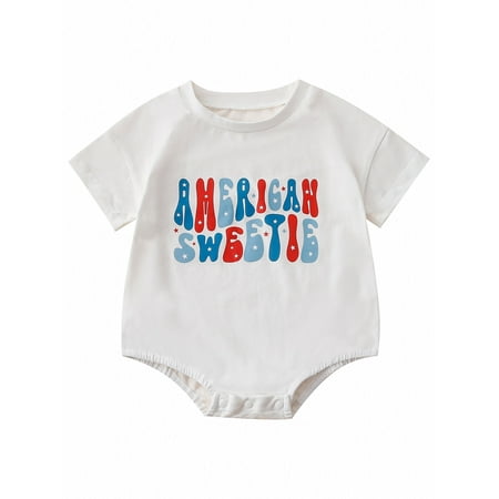4th of July Newborn Baby Girls Boys Romper Short Sleeve Crew Neck Letters Print Summer Bodysuit Clothes
4th of July Newborn Baby Girls Boys Romper Short Sleeve Crew Neck Letters Print Summer Bodysuit Clothes