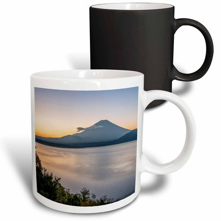 3dRose Japan Yamanashi Lake Motosu Mt. Fuji Dawn. Magic Transforming Mug 11oz