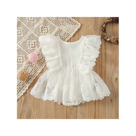 aturustex Newborn Infant Girls Elegant Romper Dress Lace Flower Ruffles Fly Sleeve Cotton Linen Jumpsuits Tulle Dress
aturustex Newborn Infant Girls Elegant Romper Dress Lace Flower Ruffles Fly Sleeve Cotton Linen Jumpsuits Tulle Dress