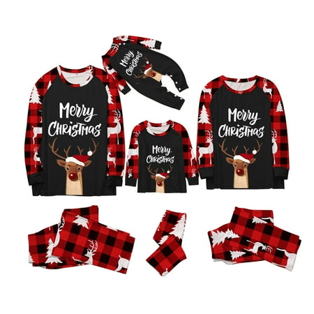 Matching Family Pajamas Sets Christmas PJ s with Long Sleeve Letter Tee and Plaid Pants Loungewear
Matching Family Pajamas Sets Christmas PJ s with Long Sleeve Letter Tee and Plaid Pants Loungewear