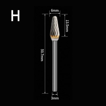3x6mm Tungsten steel Drill Bits cutting carving Rotary Burrs Rotary Tool