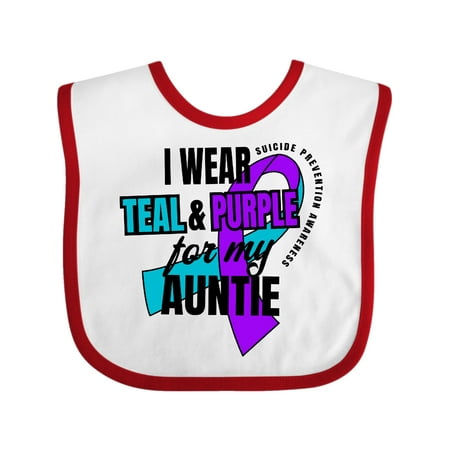 Inktastic Suicide Prevention I Wear Teal and Purple for My Auntie Gift Baby Boy or Baby Girl Bib
Inktastic Suicide Prevention I Wear Teal and Purple for My Auntie Gift Baby Boy or Baby Girl Bib