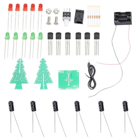Three Colors LED Christmas Tree Kit DIY Electronic Parts 3D Colorful Flash Circuit without Batteries
Three Colors LED Christmas Tree Kit DIY Electronic Parts 3D Colorful Flash Circuit without Batteries