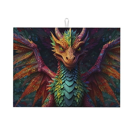 Sigee Whimsical Dragon Color Cool for Dish Drying Mat for Kitchen Counter Premium Kitchen Drying Mat 18 x 24 Dish Drying Pad
Sigee Whimsical Dragon Color Cool for Dish Drying Mat for Kitchen Counter Premium Kitchen Drying Mat 18 x 24 Dish Drying Pad