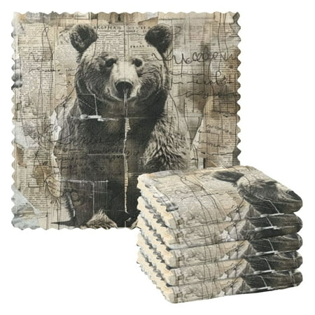 6 Pieces of Kitchen Towels 11x11Inch Kitchen Dish Cloths Kitchen Dish Towels Reuseable Cleaning Cloths Black Bear and Newspaper
6 Pieces of Kitchen Towels 11x11Inch Kitchen Dish Cloths Kitchen Dish Towels Reuseable Cleaning Cloths Black Bear and Newspaper