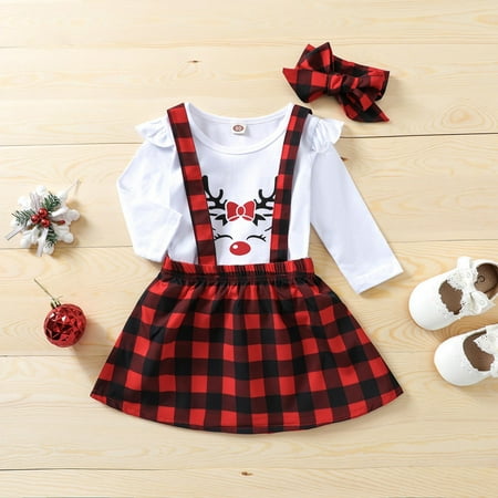 KONBECA Infant Girls Tops Skirt Outfit Sets Toddler Girls Long Sleeve Tops Christmas Suspenders Skirt With Headband Little Girls Top Infant Skirt Set Red (3-4 Years)
KONBECA Infant Girls Tops Skirt Outfit Sets Toddler Girls Long Sleeve Tops Christmas Suspenders Skirt With Headband Little Girls Top Infant Skirt Set Red (3-4 Years)