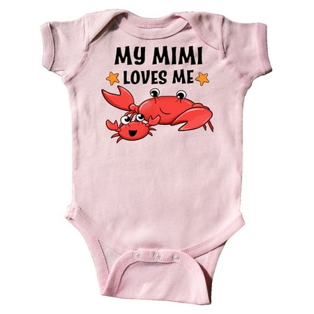 Inktastic My Mimi Loves Me- cute crab family Gift Baby Boy or Baby Girl Bodysuit