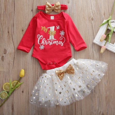 Christmas Baby Girls Clothing Long Sleeve Romper Tops+Tulle Dress Outfits Clothes Set
Christmas Baby Girls Clothing Long Sleeve Romper Tops+Tulle Dress Outfits Clothes Set