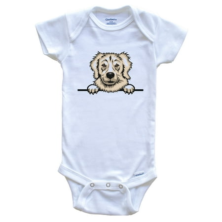 Golden Retriever Dog Breed Cute One Piece Baby Bodysuit v2 6-9 months white