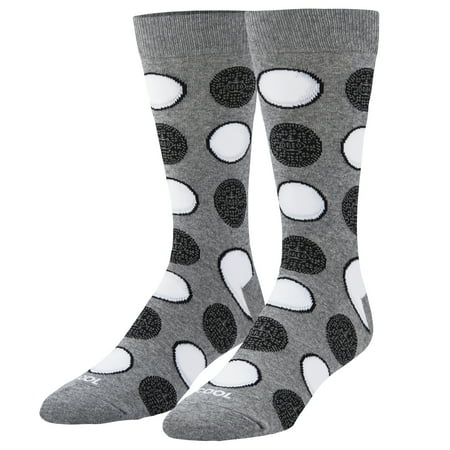 Cool Socks Oreo Cookies Heather Fun Print Novelty Crew Socks for Men