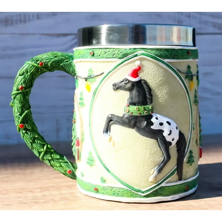 The Trail Of Painted Ponies Appy Holidays Christmas Santa Horse Tankard Mug