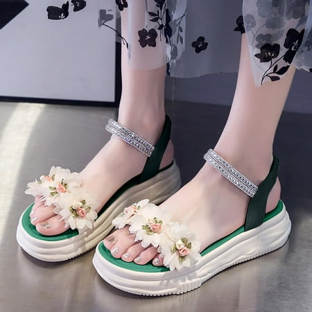 〖Yilirongyumm〗 Green 38 Sandals Women Fashion Summer Women Sandals Flower Rhinestone Thick Sole Elastic Band Casual
〖Yilirongyumm〗 Green 38 Sandals Women Fashion Summer Women Sandals Flower Rhinestone Thick Sole Elastic Band Casual
