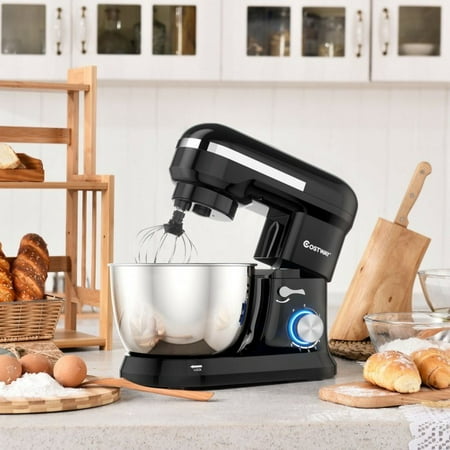 RLCEGAL 4.8 Qt 8-speed Electric Food Mixer with Dough Hook Beater