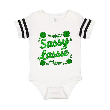 Inktastic Sassy Lassy with Green 4 Leaf Clovers Gift Baby Boy or Baby Girl Bodysuit
Inktastic Sassy Lassy with Green 4 Leaf Clovers Gift Baby Boy or Baby Girl Bodysuit