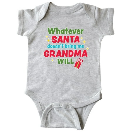 Inktastic Christmas Whatever Santa Doesn t Bring Me Grandma Will Gift Baby Boy or Baby Girl Bodysuit 
Inktastic Christmas Whatever Santa Doesn t Bring Me Grandma Will Gift Baby Boy or Baby Girl Bodysuit