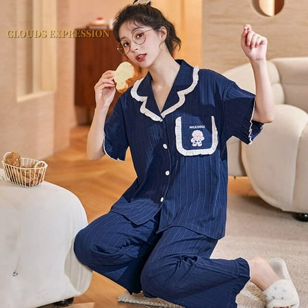 QWZNDZGR Spring Summer Short Pijama Cartoon Print Women s Pajamas Set Kawaii Girl Nightwear Plaid Pants Sleepwear Lounge Homewear Fashion
QWZNDZGR Spring Summer Short Pijama Cartoon Print Women s Pajamas Set Kawaii Girl Nightwear Plaid Pants Sleepwear Lounge Homewear Fashion