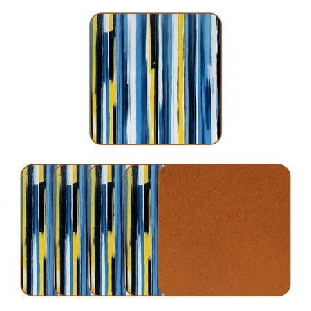 YZUOUZY Home Decor Coffee Table Decor 6 PCS Square Personalized Coasters Multicolor Stripes Teals 
YZUOUZY Home Decor Coffee Table Decor 6 PCS Square Personalized Coasters Multicolor Stripes Teals