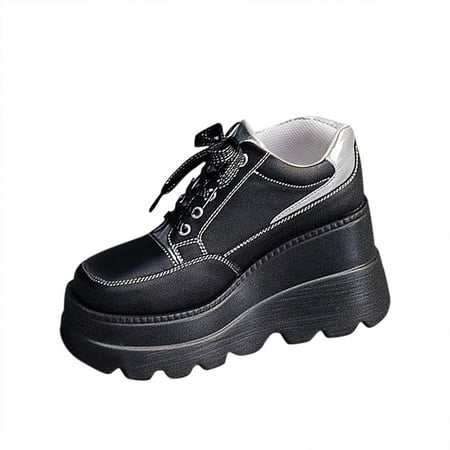 Youmylove Women Fashion Leather Colorblock Round Toe Lace Up Wedge Platform Casual Shoes Cozy Comfy Footwear
Youmylove Women Fashion Leather Colorblock Round Toe Lace Up Wedge Platform Casual Shoes Cozy Comfy Footwear