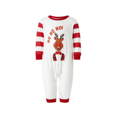 Wassery Christmas Family Matching Pajamas Set Cartoon Elk Print Long Sleeve Tops with Striped Pants Sleepwear for Adult Kid Baby Party
Wassery Christmas Family Matching Pajamas Set Cartoon Elk Print Long Sleeve Tops with Striped Pants Sleepwear for Adult Kid Baby Party