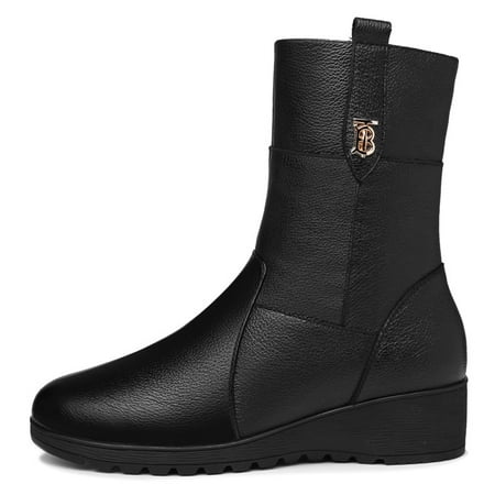 Women‘s Round Toe Wedge Mid Calf Boots Thermal Insulated Black Comfortable Zipper Shoes Women‘s Footwear
Women‘s Round Toe Wedge Mid Calf Boots Thermal Insulated Black Comfortable Zipper Shoes Women‘s Footwear