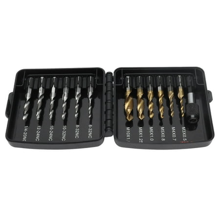 Combined Tap Drill Tapping Bits Metric US System HSS 13Pcs For Metal For Cutting
Combined Tap Drill Tapping Bits Metric US System HSS 13Pcs For Metal For Cutting