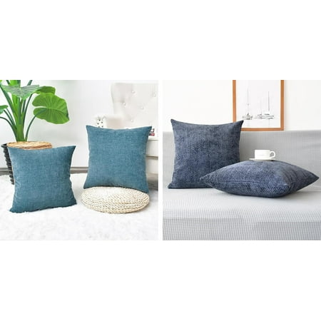CaliTime Throw Pillow Covers Pack of 2 Cozy Solid Dyed Chenille Cushion Cases for Couch Sofa Home Decoration 16x16 inches Smoke Blue Navy Blue
CaliTime Throw Pillow Covers Pack of 2 Cozy Solid Dyed Chenille Cushion Cases for Couch Sofa Home Decoration 16x16 inches Smoke Blue Navy Blue
