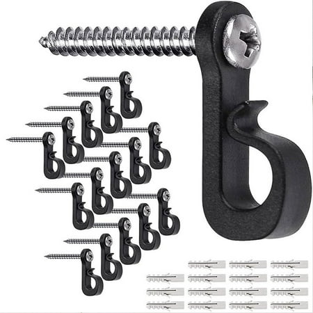 Wuztai Hooks for Hanging Hook Towel Hooks 20 PCS Outdoor Hooks With Storage Box Screw Hooks for Hanging Plants/Wind Chime/Basket Securely Buckle Design Windproof (Black/S-il Black
Wuztai Hooks for Hanging Hook Towel Hooks 20 PCS Outdoor Hooks With Storage Box Screw Hooks for Hanging Plants/Wind Chime/Basket Securely Buckle Design Windproof (Black/S-il Black