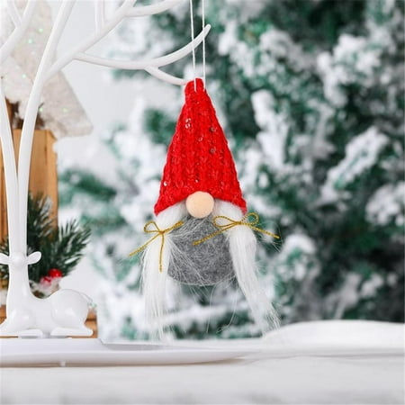 Home Decor Christmas Decoration Knitted Faceless Doll Pendant Creative Old Man Room Decor Wall Bedroom Bathroom Kitchen