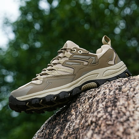Men s Lightweight Breathable Lace Up Hiking Shoes Sneakers