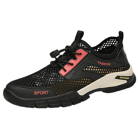XIAQUJ New Summer Mesh Shoes Men s Breathable Casual Shoes Sports Versatile Daily Hollow Sandals Sports Shoes Sneakers for Men Black 9(41)
XIAQUJ New Summer Mesh Shoes Men s Breathable Casual Shoes Sports Versatile Daily Hollow Sandals Sports Shoes Sneakers for Men Black 9(41)