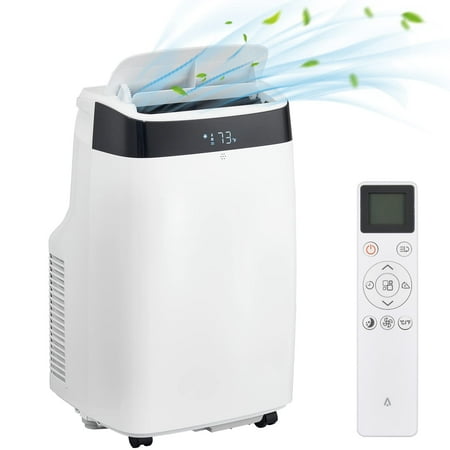 

Portable Air Conditioner 10000BTU Air Cooler with Drying Fan Sleep Mode 2 Speeds 24H Timer Function Remote Control Cools Room up to 450 Sq. ft Air Cooling Fan for Home & Office Use White