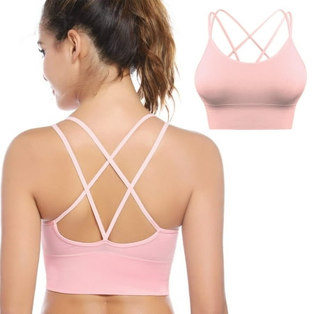 Women s Strappy Sports Bra with Pad Sexy Crisscross Back Large Support Yoga Bra for Workout Running Fitness Tank Tops Pink
Women s Strappy Sports Bra with Pad Sexy Crisscross Back Large Support Yoga Bra for Workout Running Fitness Tank Tops Pink